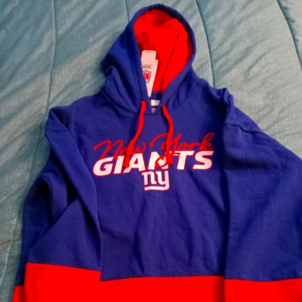 NFL New York Giants Women's Halftime Adjustment Long Sleeve Fleece Hooded size L